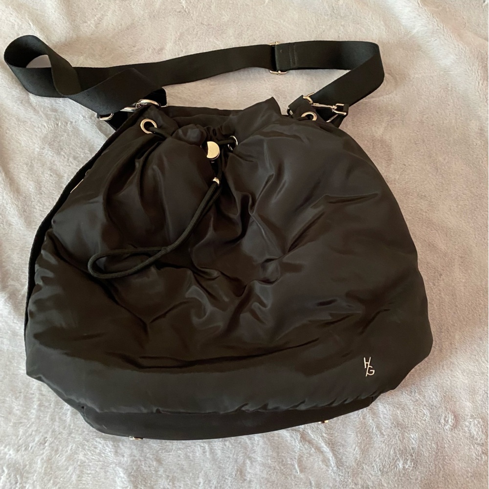 Happily Grey black puffer crossbody/ shoulder bag
